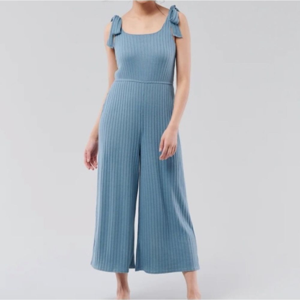 Gilly Hicks Blue Dreamworthy Soft Ribbed Jumpsuit Size Small